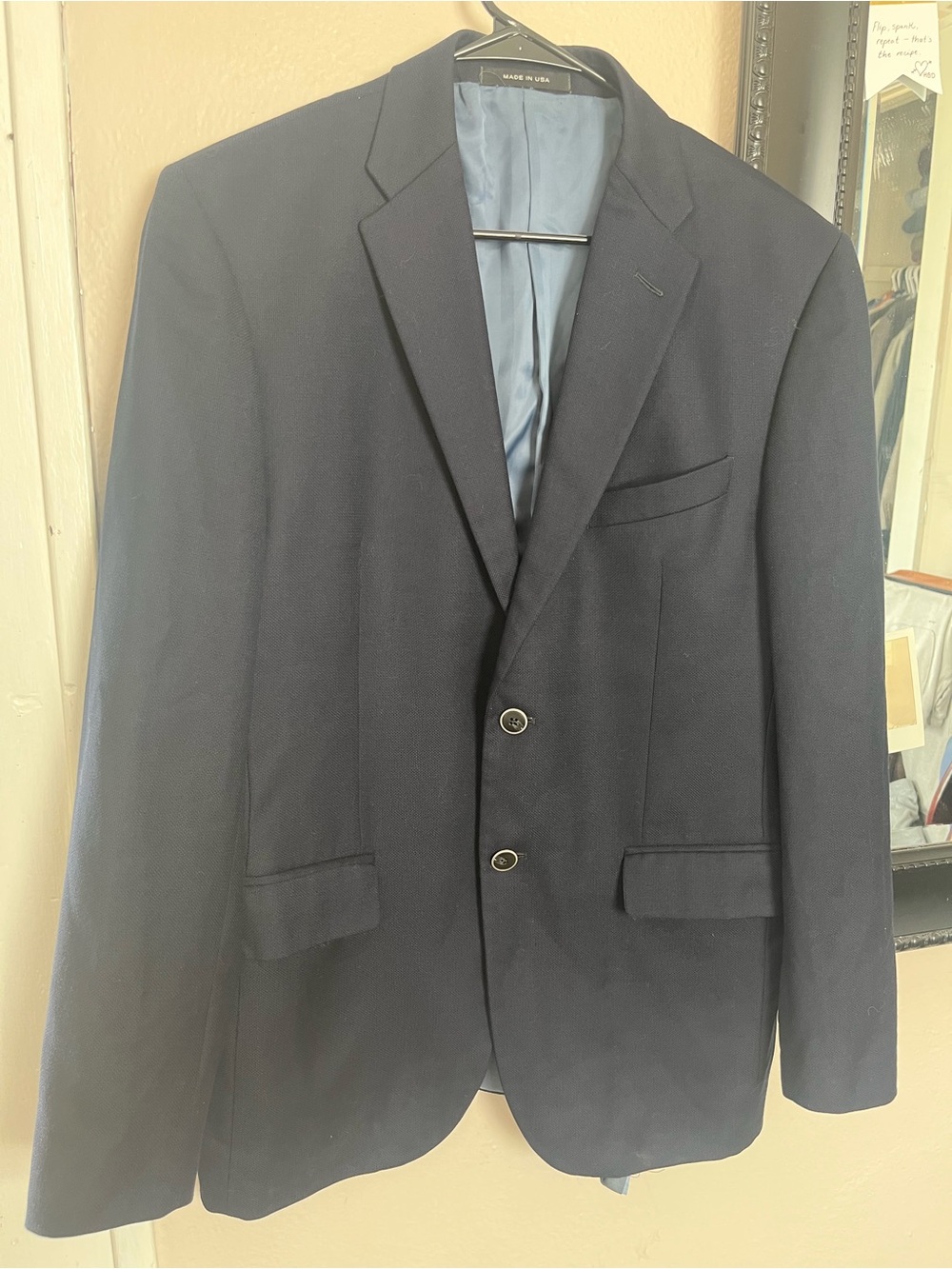Saks Fifth Avenue Loro Piana Navy Two-Button Sport Coat